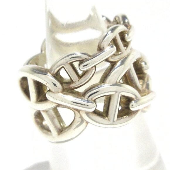 Auth HERMES Chaine d'Ancre En Chaine GM - Silver 2******** Ring - Picture 3 of 7